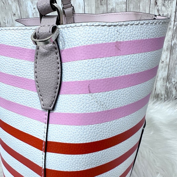 Kate Spade Eva Stripe Large Bucket Bag - Picture 10 of 15